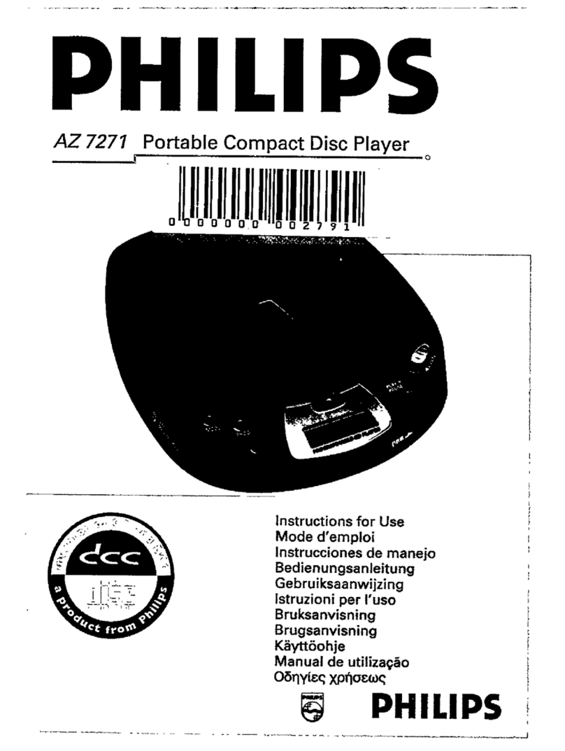 Philips AZ7271 - Cd Personal User manual