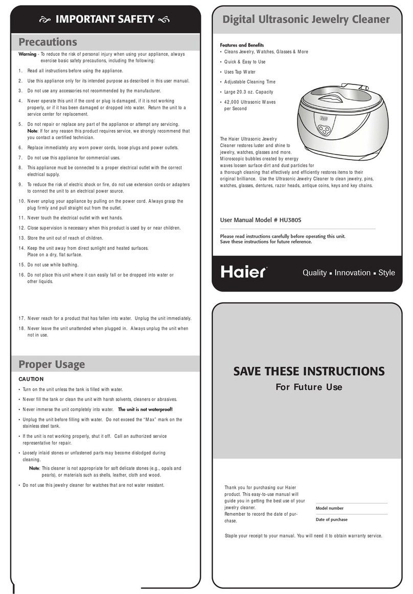 Haier HU380S instructions