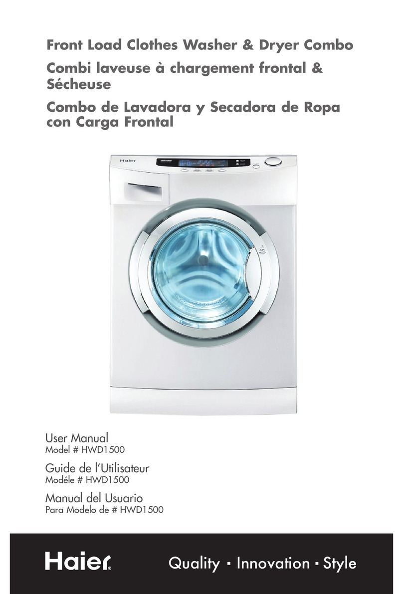 Haier HWD 1500 user manual Haier HWD 1500 user manual
