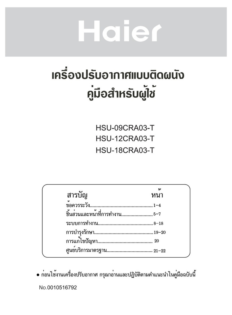 Haier HSU-18CRA03-T User manual