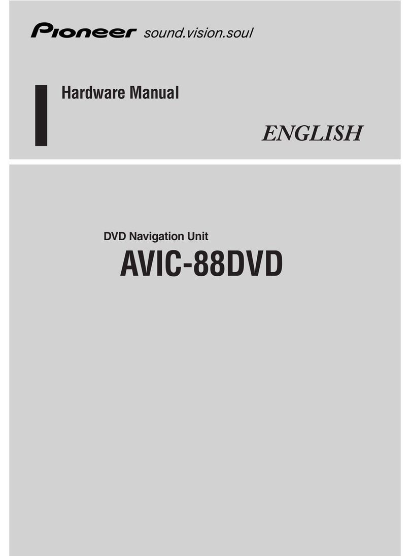Pioneer AVIC-88DVD - Navigation System With DVD-ROM User manual