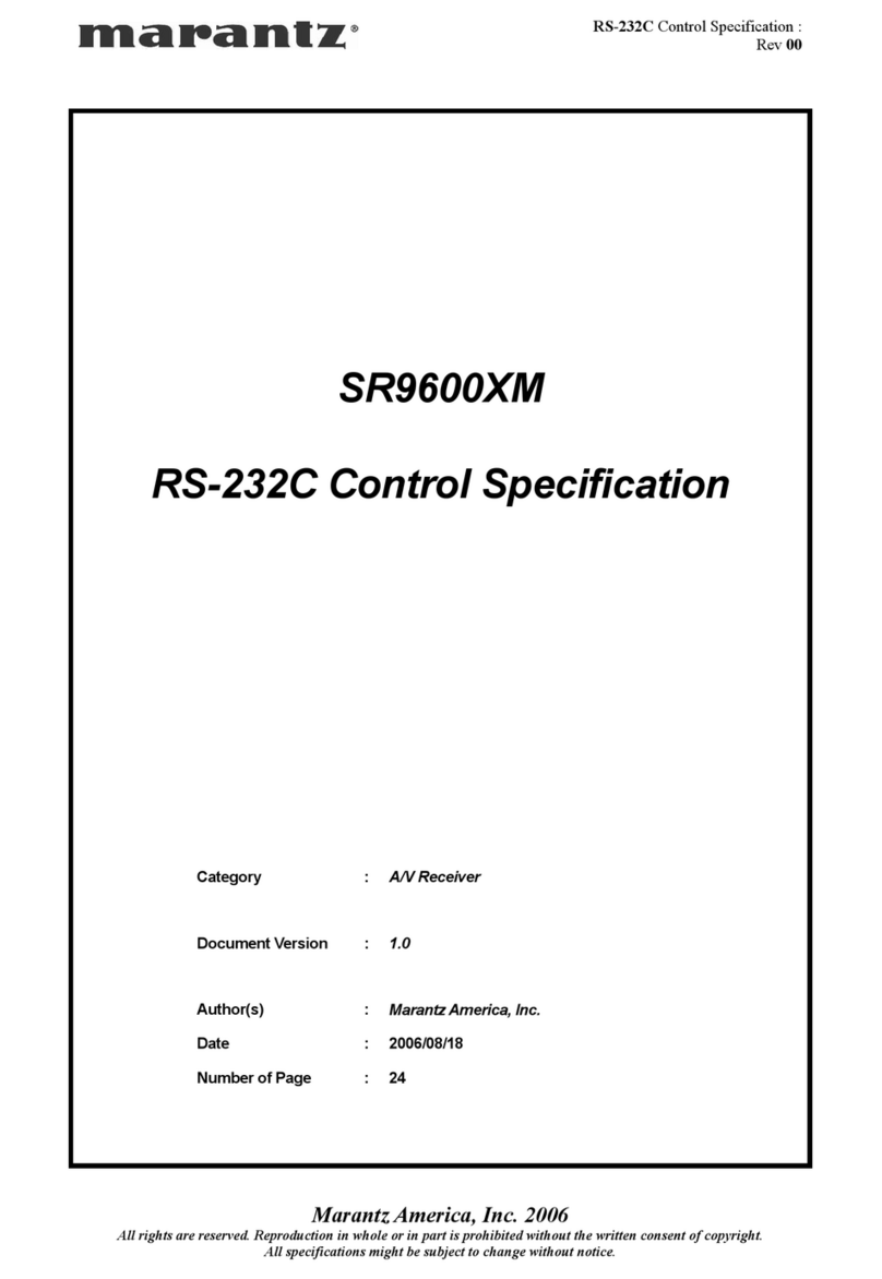 Marantz SR9600XM User manual