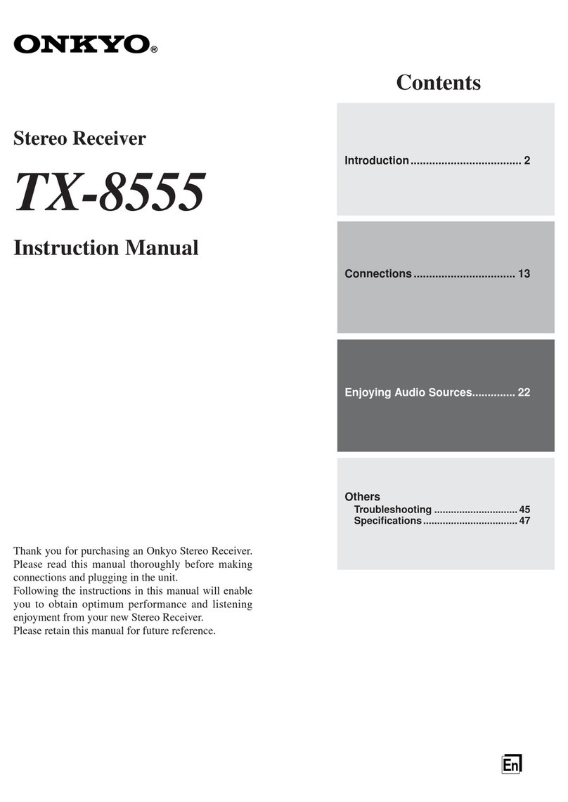Onkyo 8555 - TX AV Receiver User manual