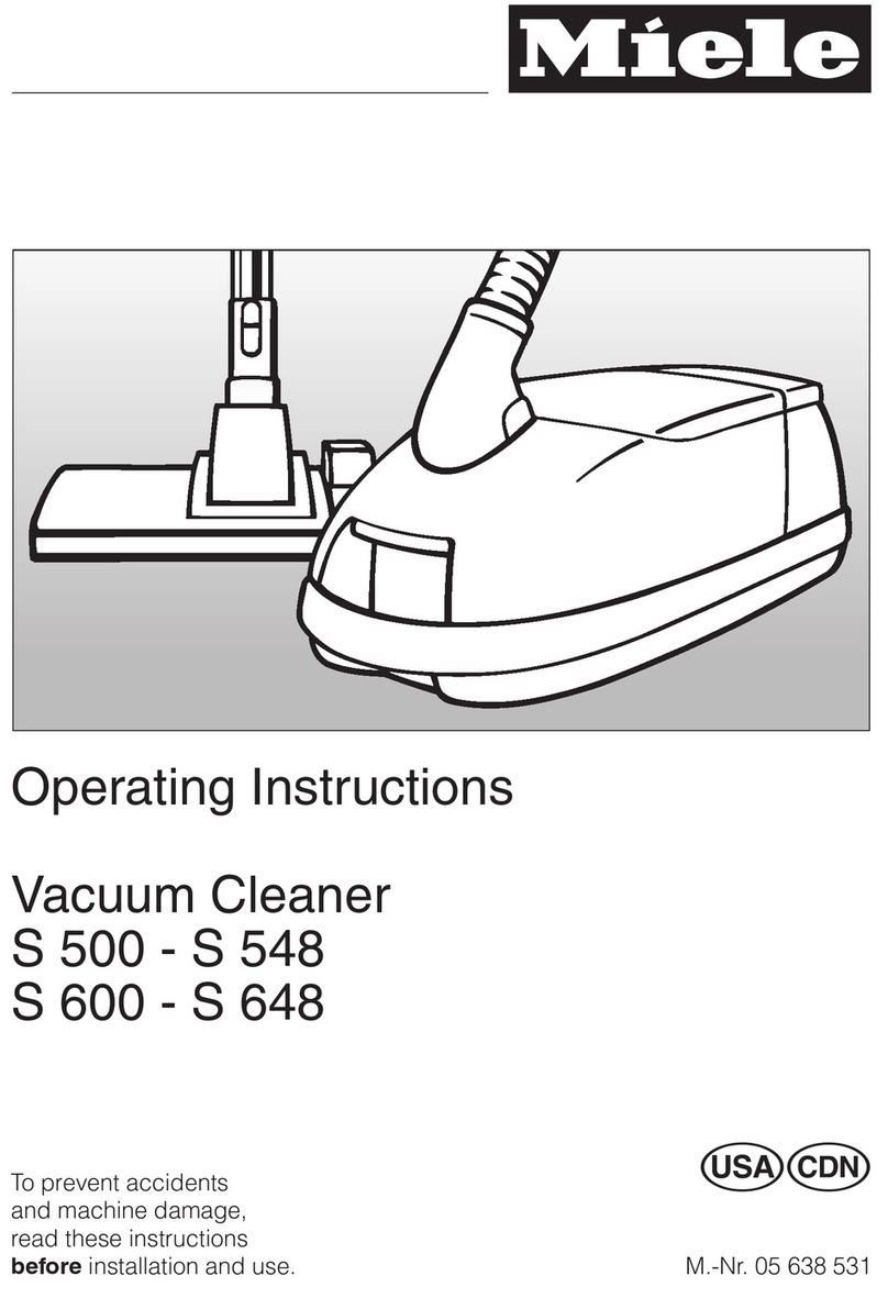 Miele S 500 Series User manual Miele S 500 Series User manual