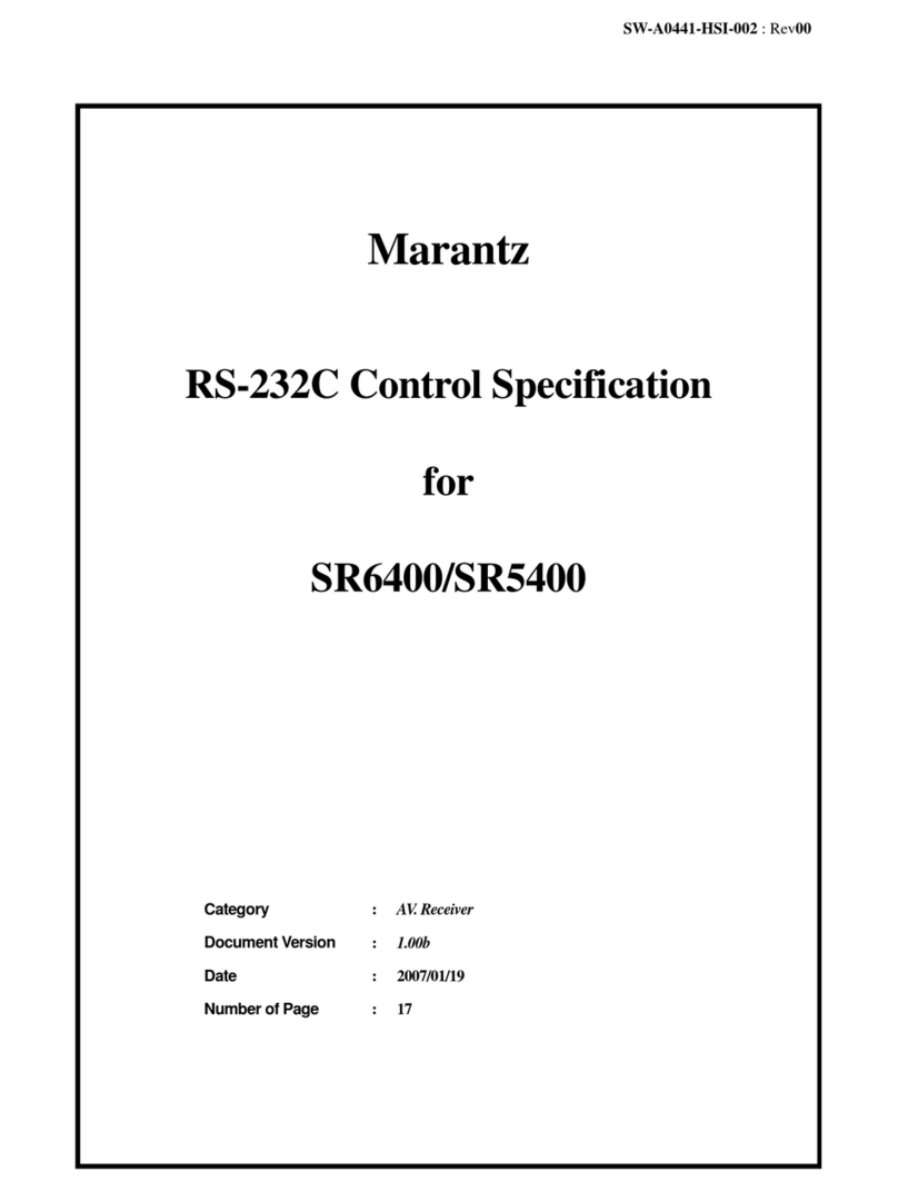 Marantz SR5400 User manual