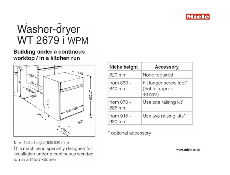 Miele WT 2679 i WPM manual