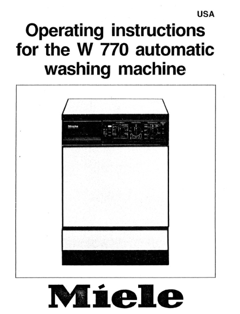 Miele W770 - User manual Miele W770 - User manual