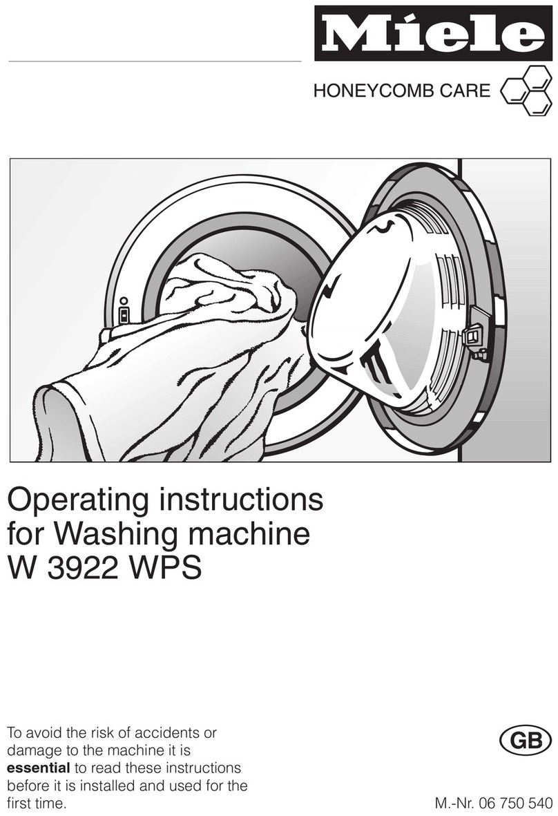 Miele W 3922 WPS User manual Miele W 3922 WPS User manual