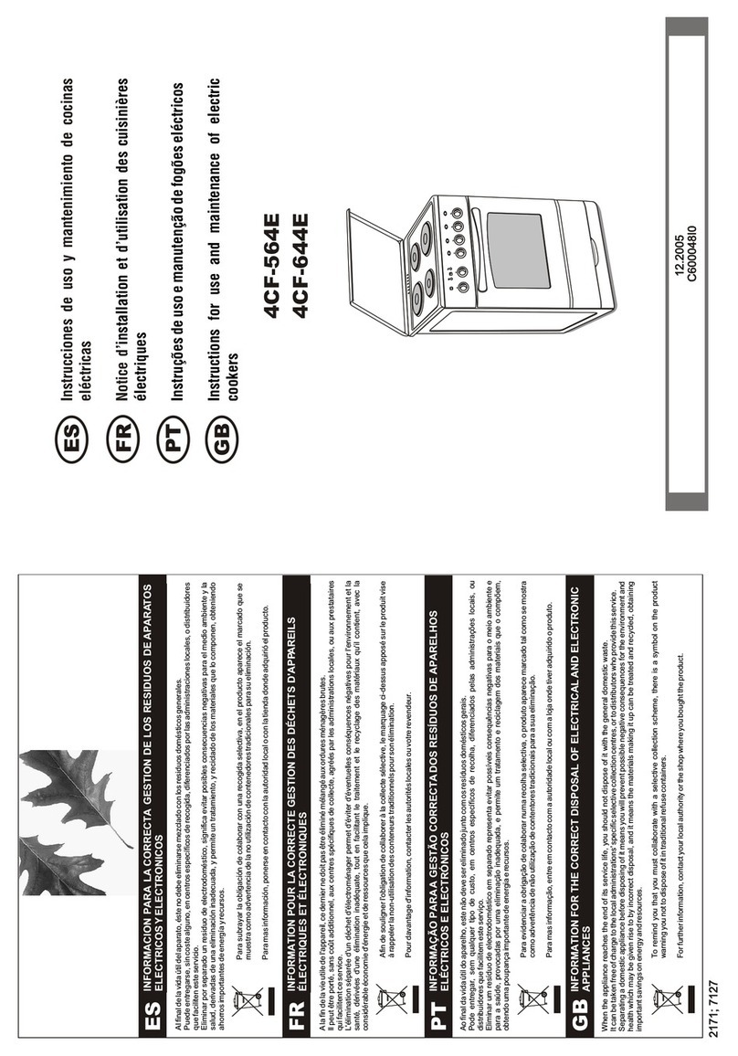 Fagor 4CF-564E Instructions for use and maintenance Fagor 4CF-564E Instructions for use and maintenance