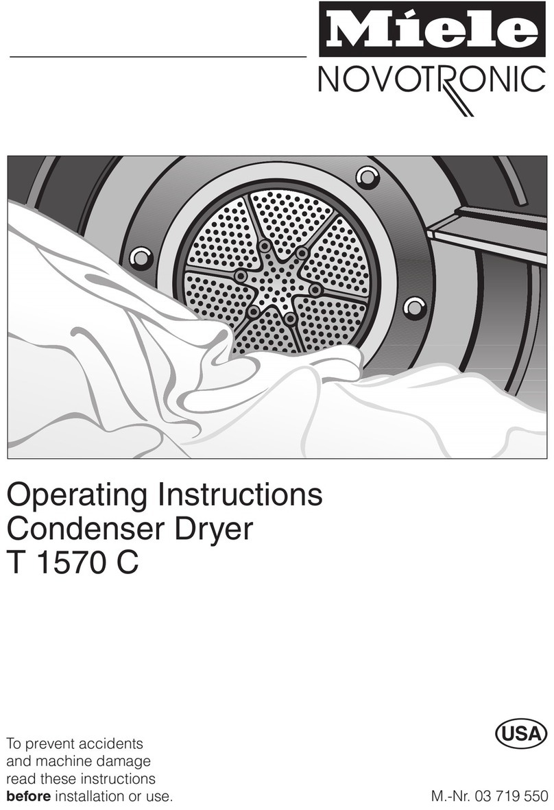 Miele T 1570CI  CONDENSER DRYER - OPERATING User manual