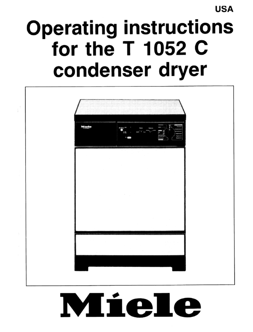 Miele T 1052C  CONDENSER DRYER - OPERATING User manual