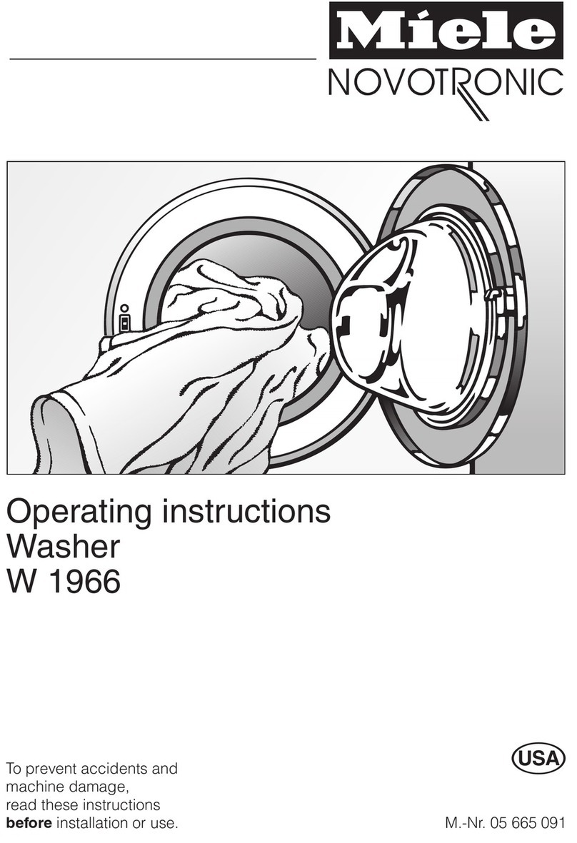 Miele W 1966  WASHING MACHINE - OPERATING User manual