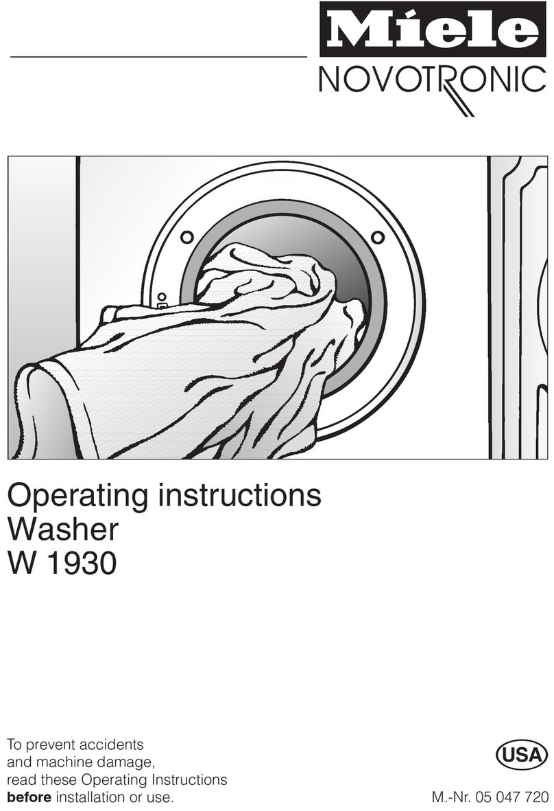 Miele W 1930 WASHING MACHINE User manual