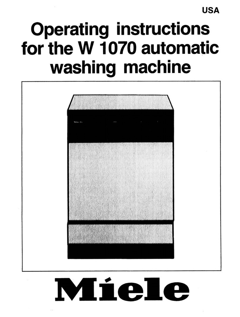 Miele W1070 - User manual Miele W1070 - User manual