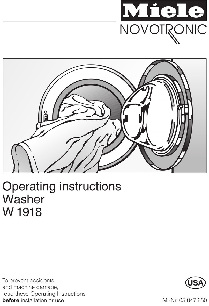 Miele W 1918A WASHING MACHINE operating instructions