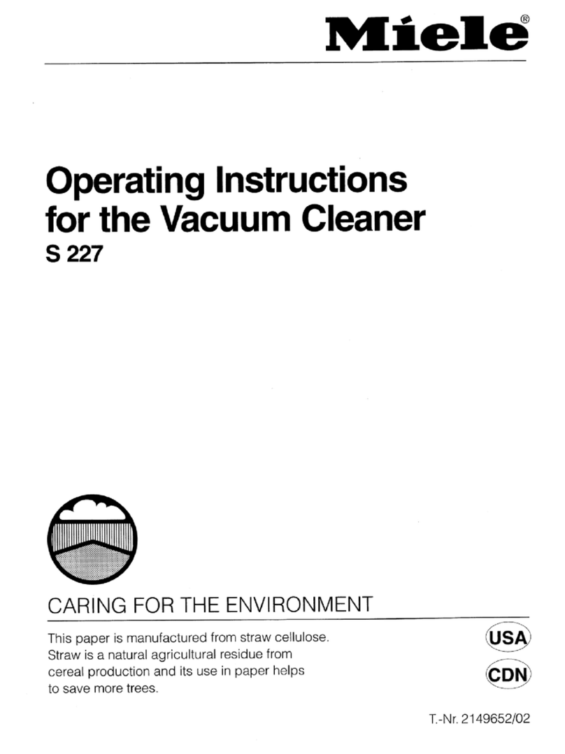 Miele VACUUM CLEANER S227 LIGHT GRAY S227 KARMINE... User manual