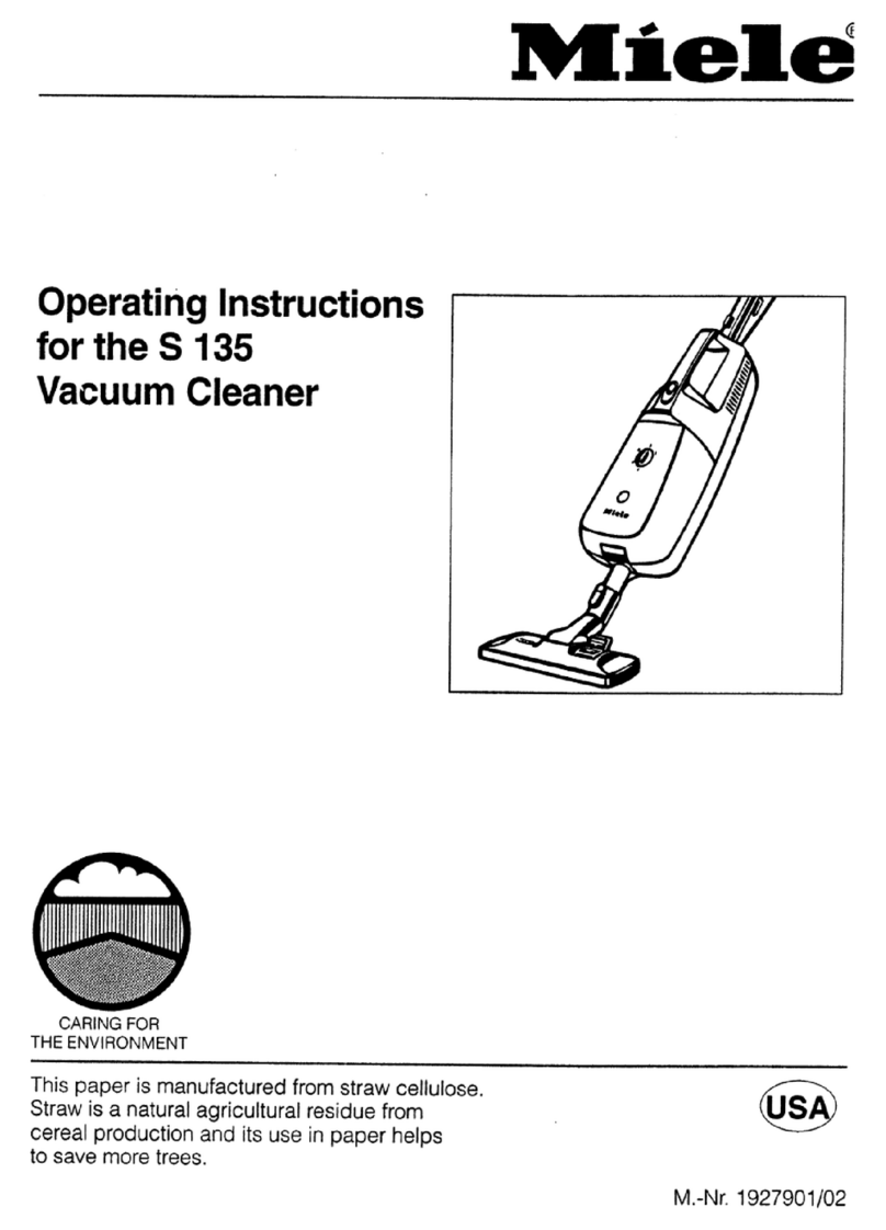 Miele VACUUM CLEANER S135 manual