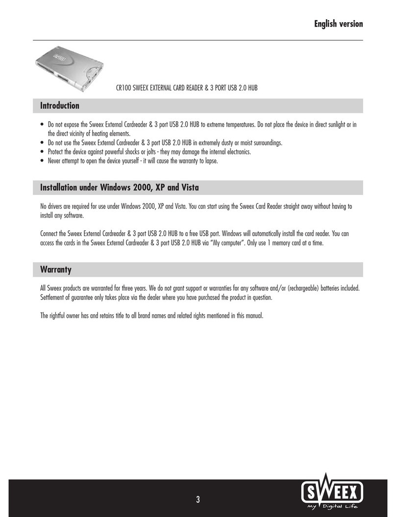SWEEX CR100 manual SWEEX CR100 manual
