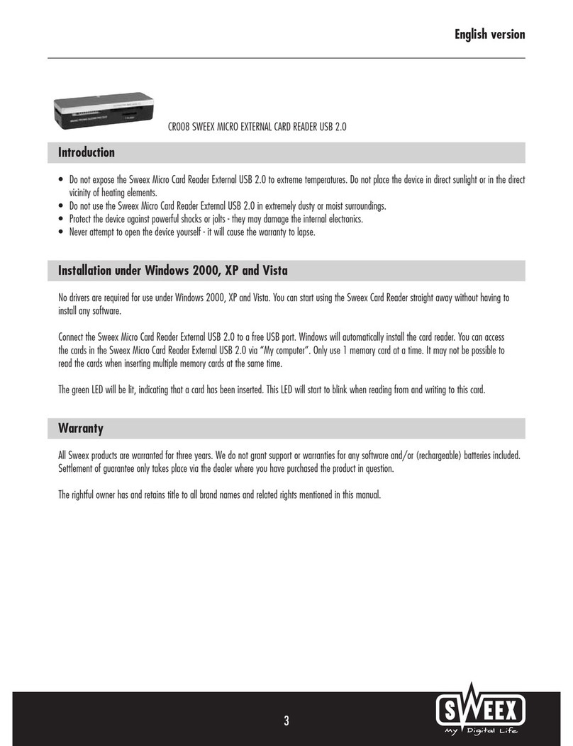 SWEEX CR008 User manual