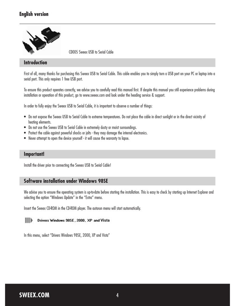 SWEEX CD005 Reference manual