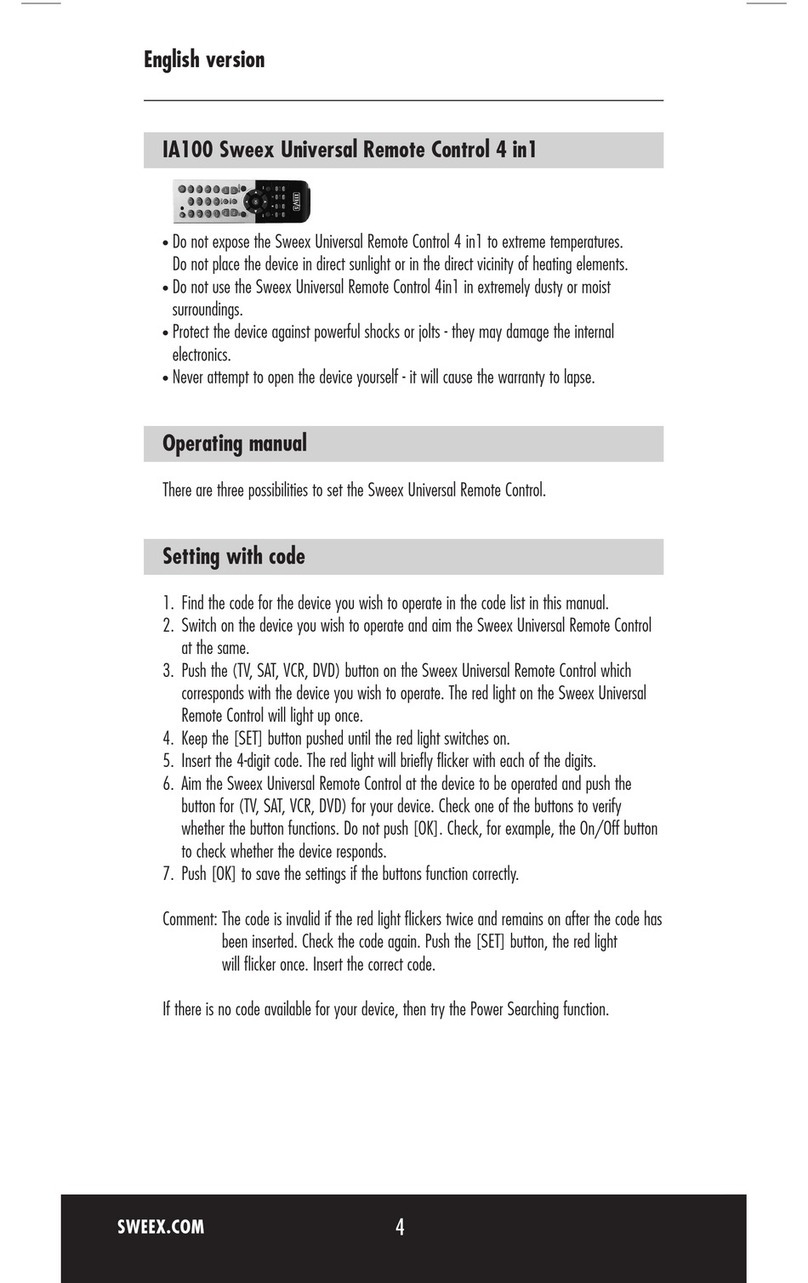 SWEEX IA100 operating manual