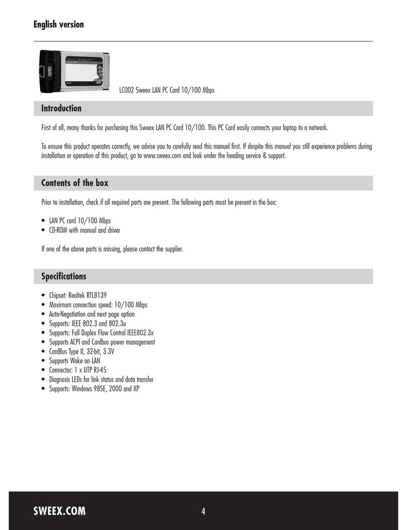 SWEEX LC002 manual