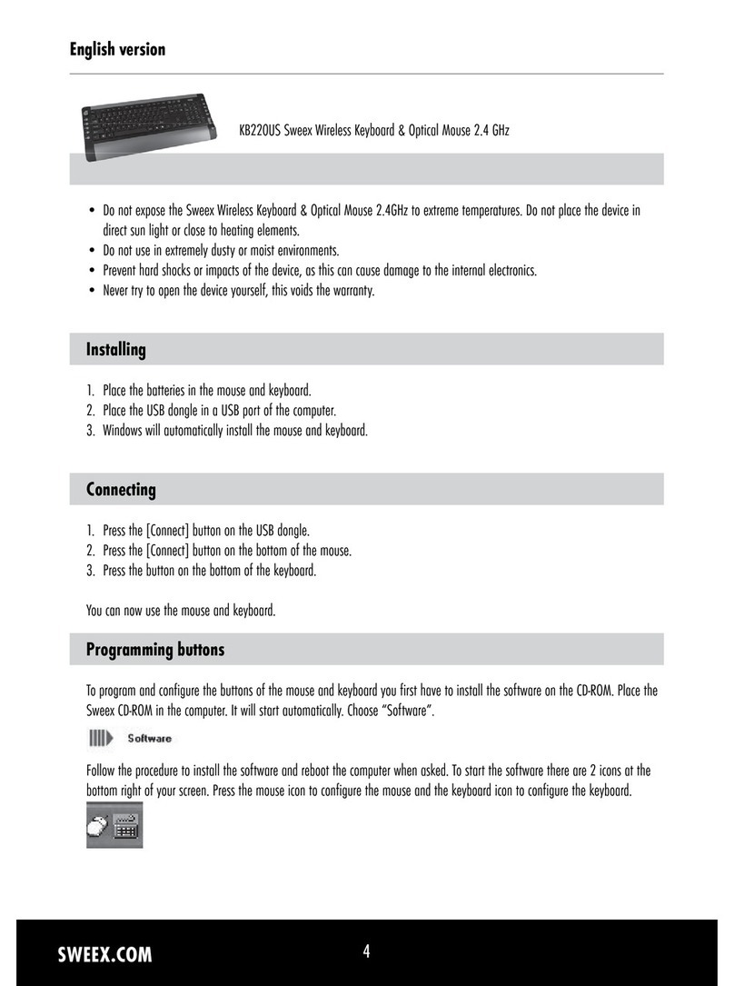 SWEEX KB220US manual