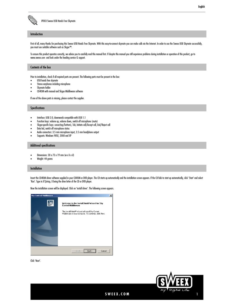 SWEEX IP003 manual
