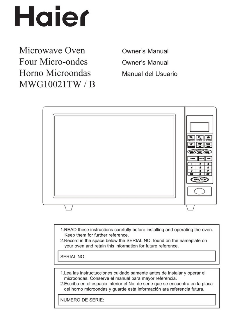 Haier MWG10021TW-B User manual Haier MWG10021TW-B User manual