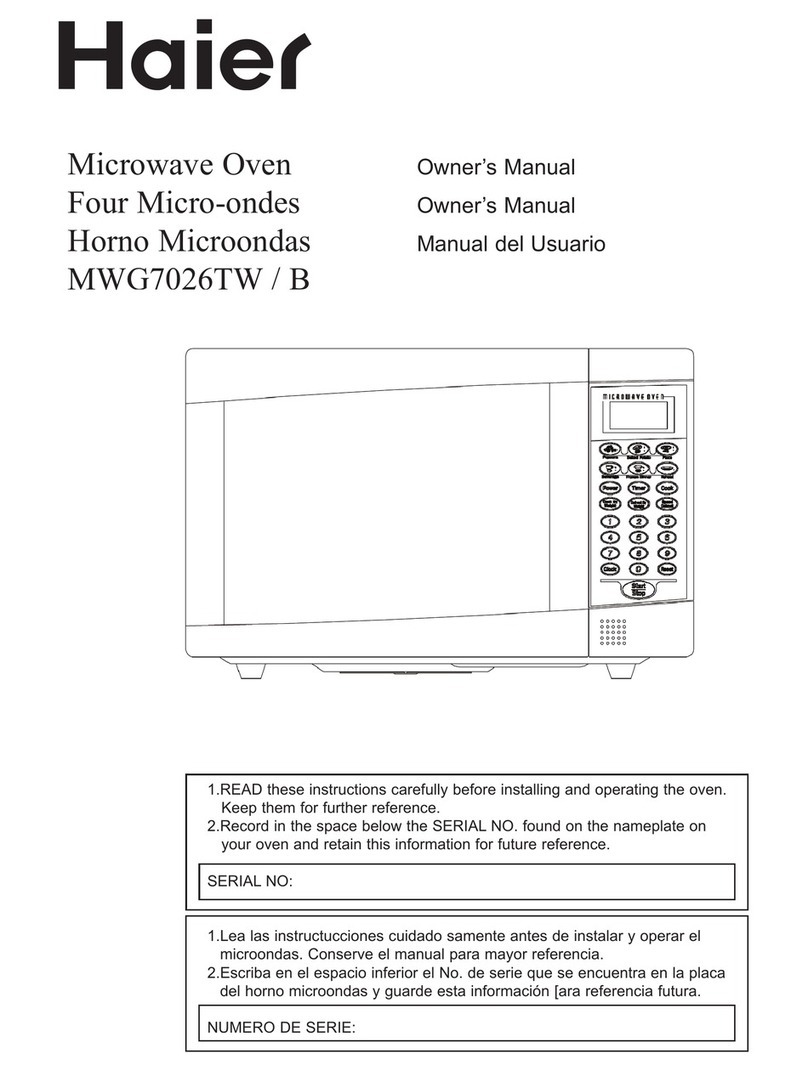 Haier MWG7026TW-B User manual