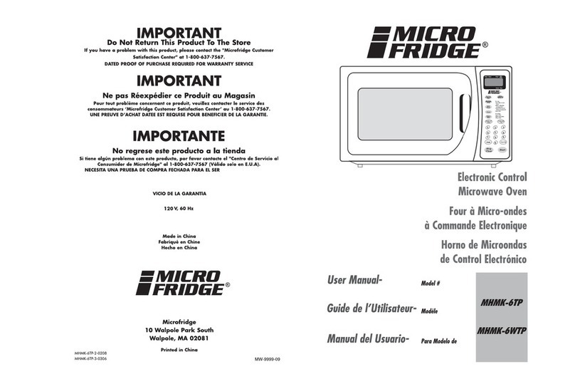 Micro fridge MHMK-6T user manual