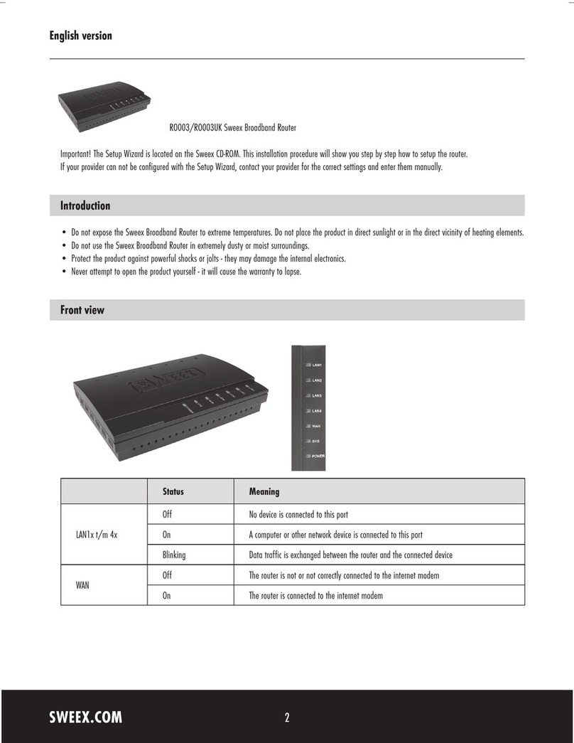 SWEEX RO003 - QUICK_START_GUIDE Reference manual