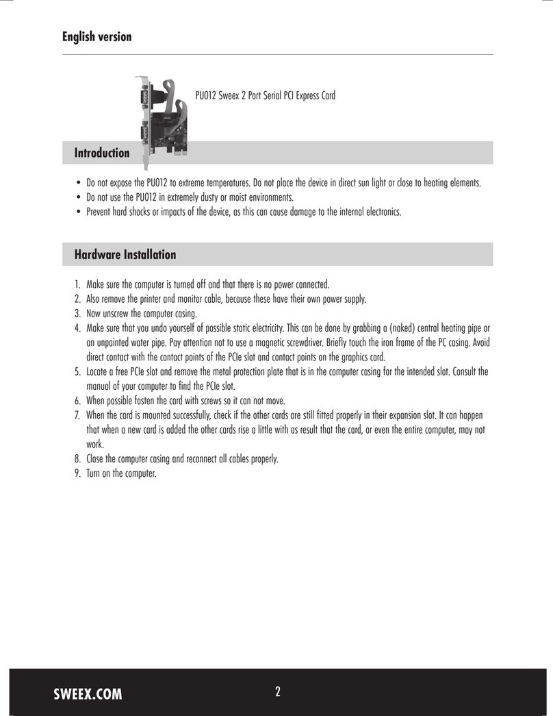 SWEEX PU012 - QUICK_START_GUIDE Reference manual