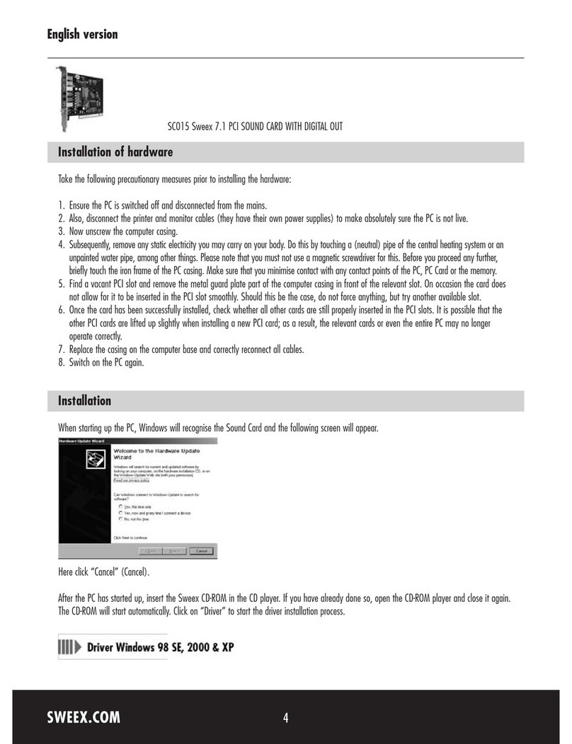 SWEEX SC015 - QUICK_START_GUIDE User manual