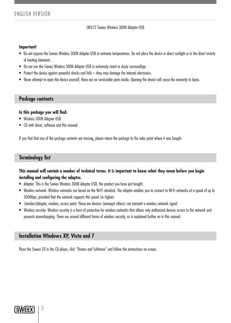 SWEEX LW313 manual