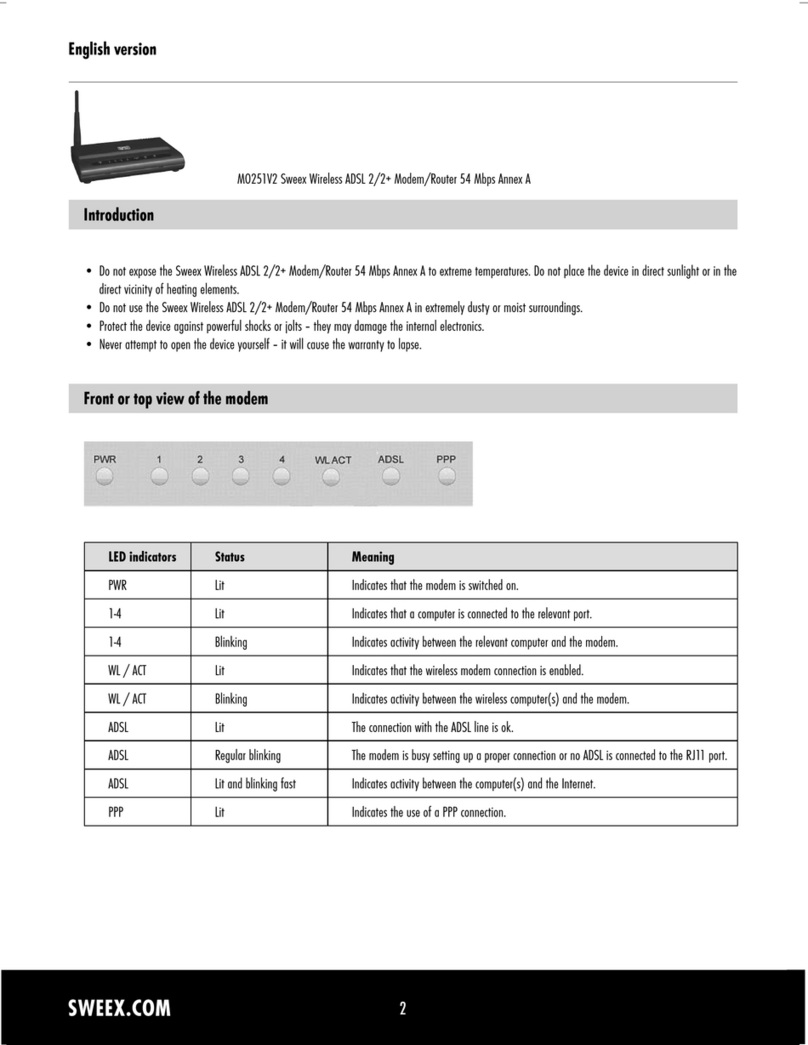 SWEEX MO251V2 - QUICK_START_GUIDE User manual