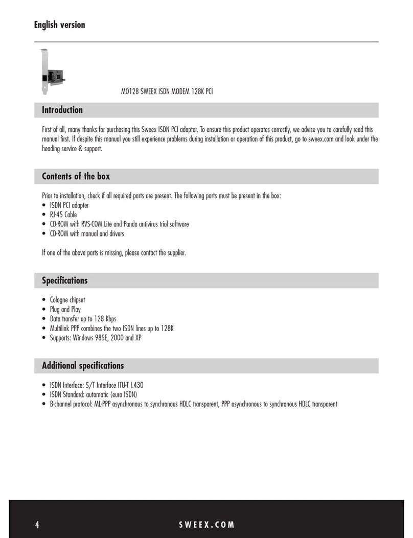 SWEEX MO128 - QUICK_START_GUIDE installation guide