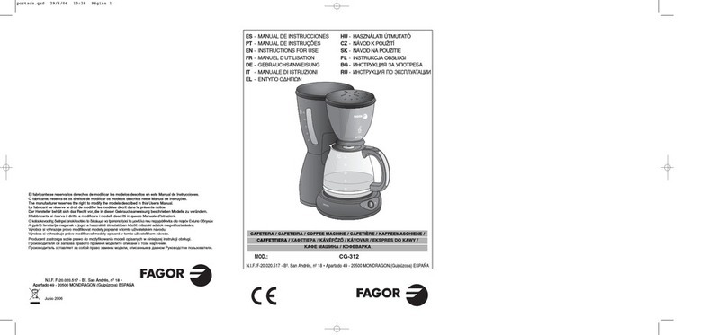 Fagor CG-312 User manual