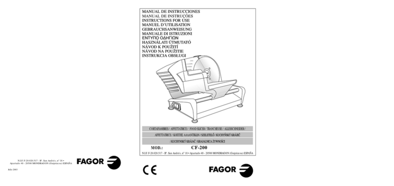 Fagor CF-200 - 2003 User manual