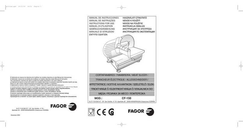 Fagor CF-150 Instructions for use