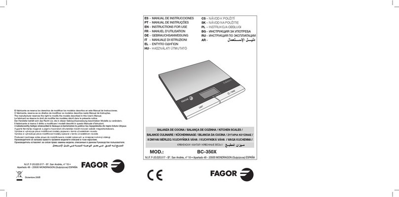 Fagor BC-350 X manual