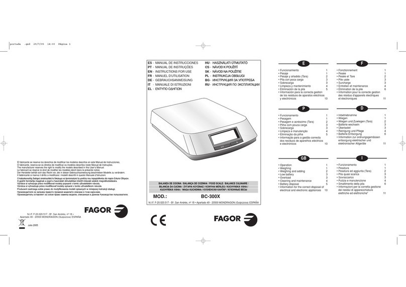 Fagor BC-300X Instructions for use