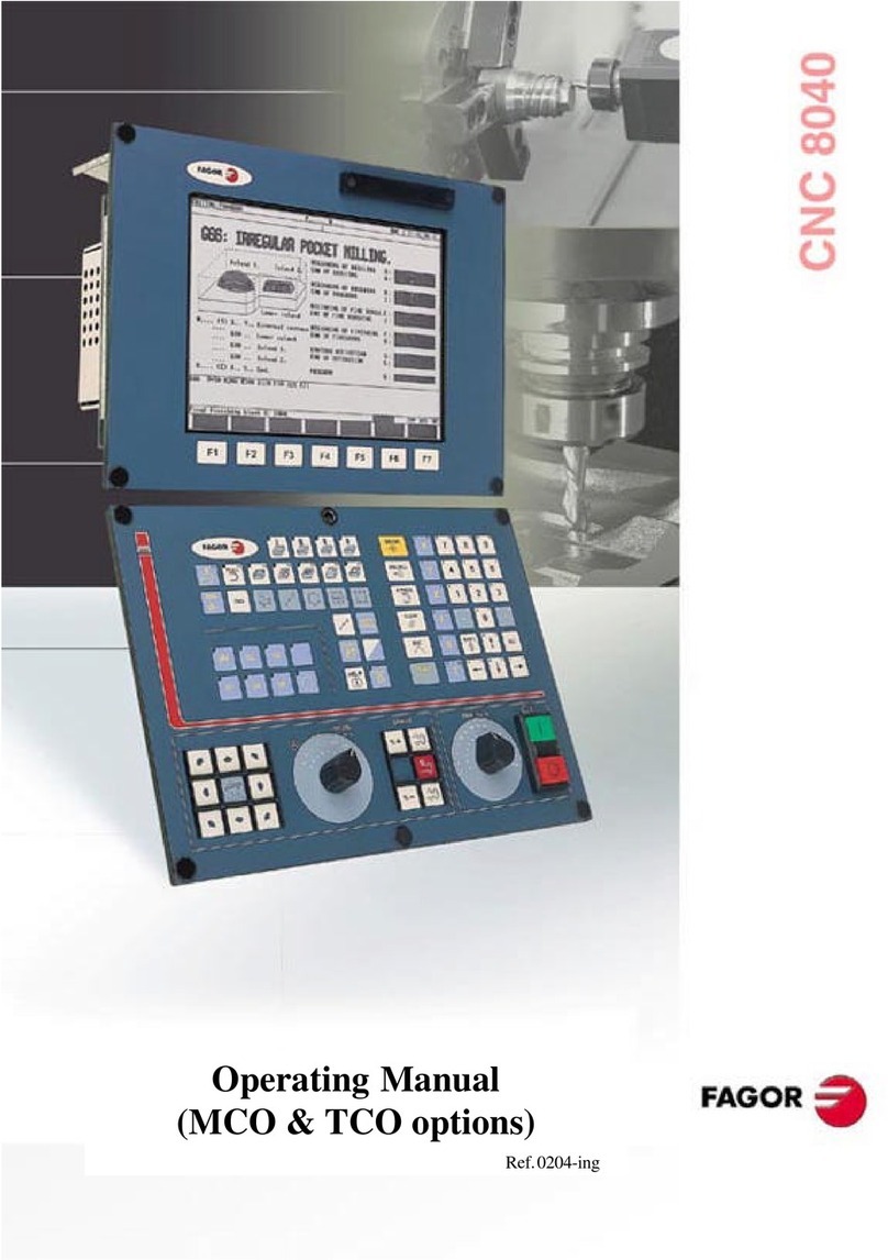 Fagor CNC 8040 - MCO-TCO OPTIONS User manual