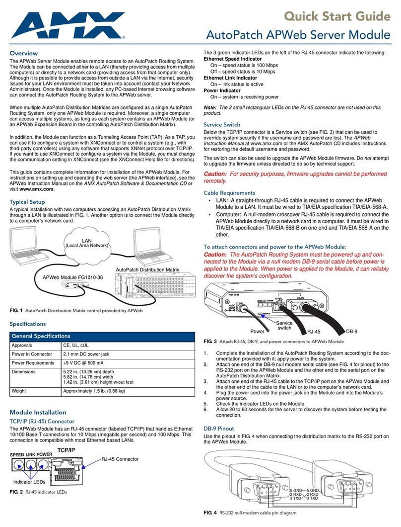 AMX AVB-APWEB User manual