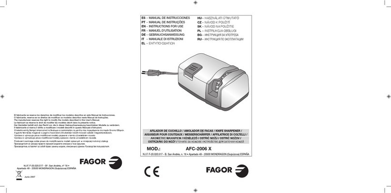 Fagor AFC-2006 X User manual