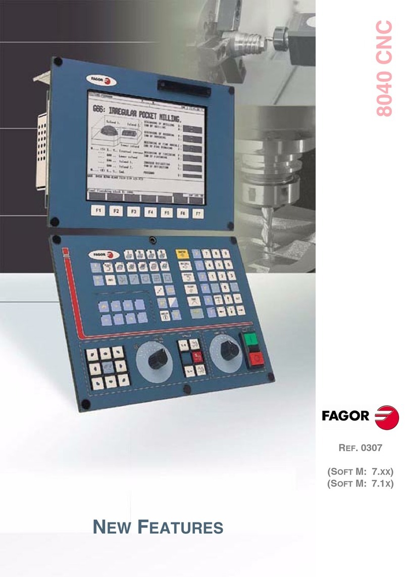 Fagor 8040 CNC - FEATURES User manual
