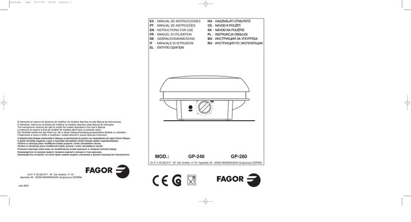 Fagor GP-240-280 User manual