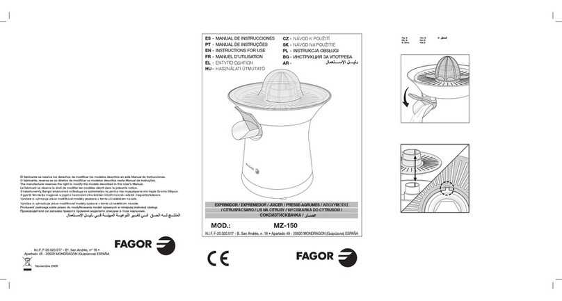 Fagor MZ-150 Instructions for use