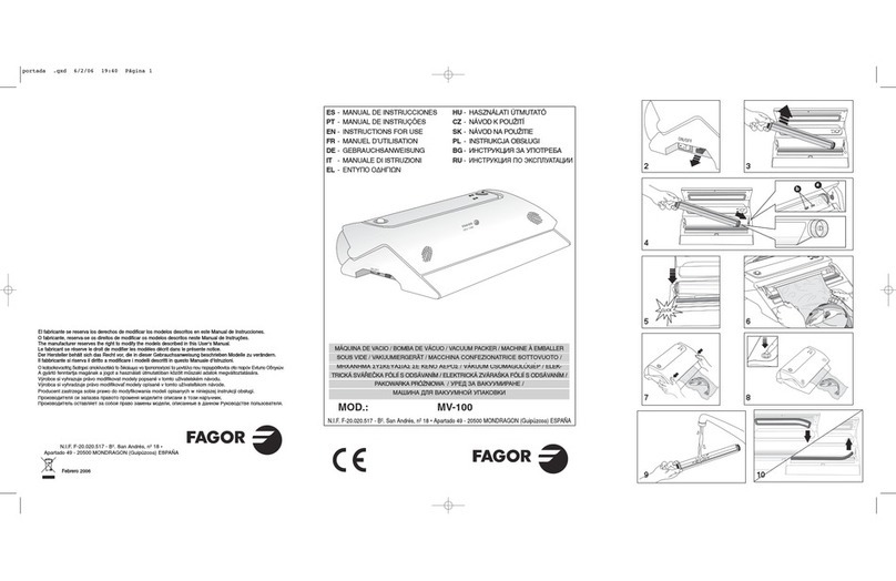 Fagor MV 100 manual
