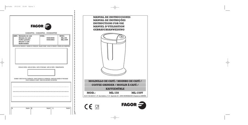 Fagor ML-150V User manual